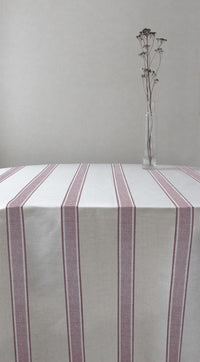 Bella Dusty Pink - Curtain fabric with Pink stripes