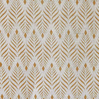 Sylvia Gold Ochra - Yellow Orange abstract print on Natural fabric