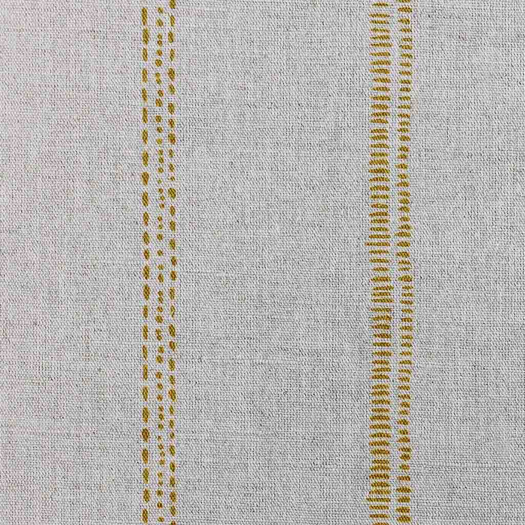 Rae Gold Rod - Curtain fabric with yellow hand drawn stripes