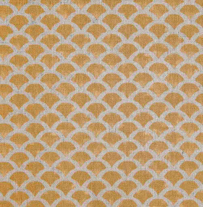 Erle Gold Ochra - Natural curtain fabric, Orange Yellow contemporary print