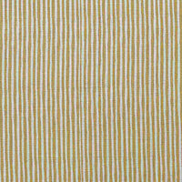 Maisa Gold Rod - Linen curtain fabric, Yellow stripes