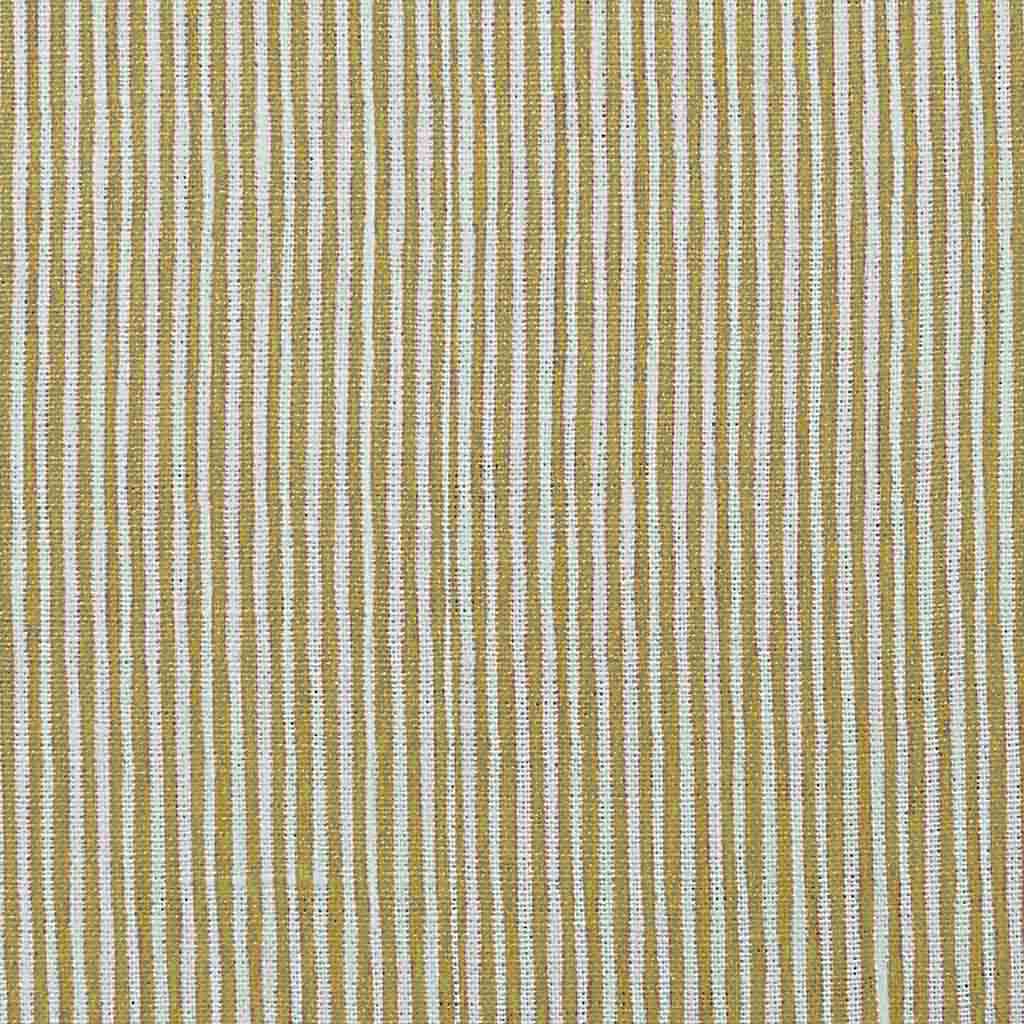 Maisa Gold Rod - Linen curtain fabric, Yellow stripes
