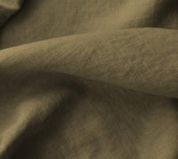 Green 100% Linen Fabric. Bea Leaf by Ada & Ina Fabrics