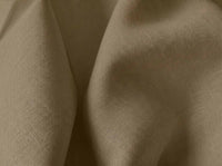 Khaki Green Pure linen fabric - close-up. Linara Khaki by Ada & Ina