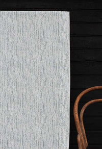 Dora-WHT-Greige - White fabric with Grey Abstract Print, 100% Linen