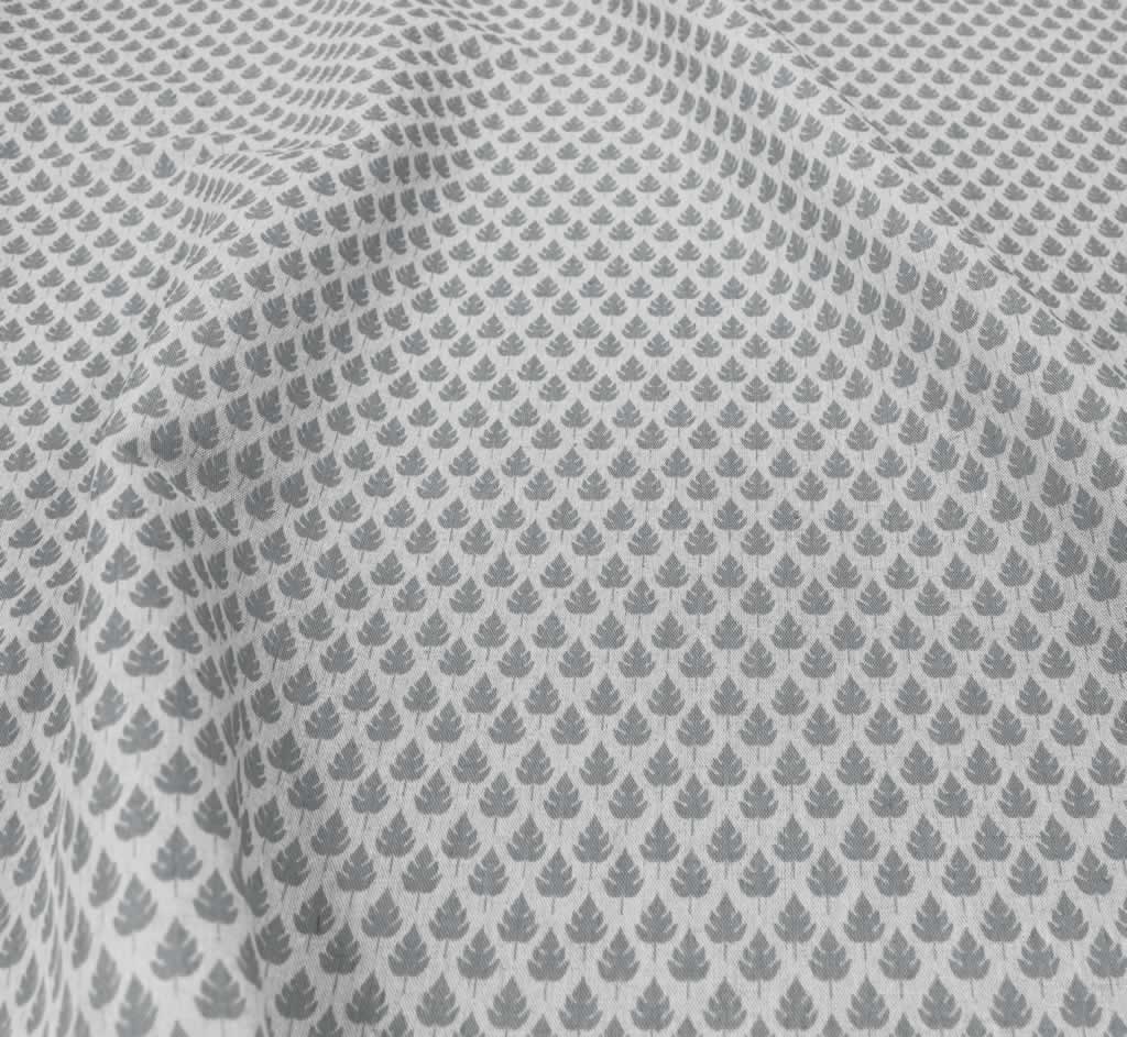 Kira-INV Greige - Curtain fabric with Grey botanical print