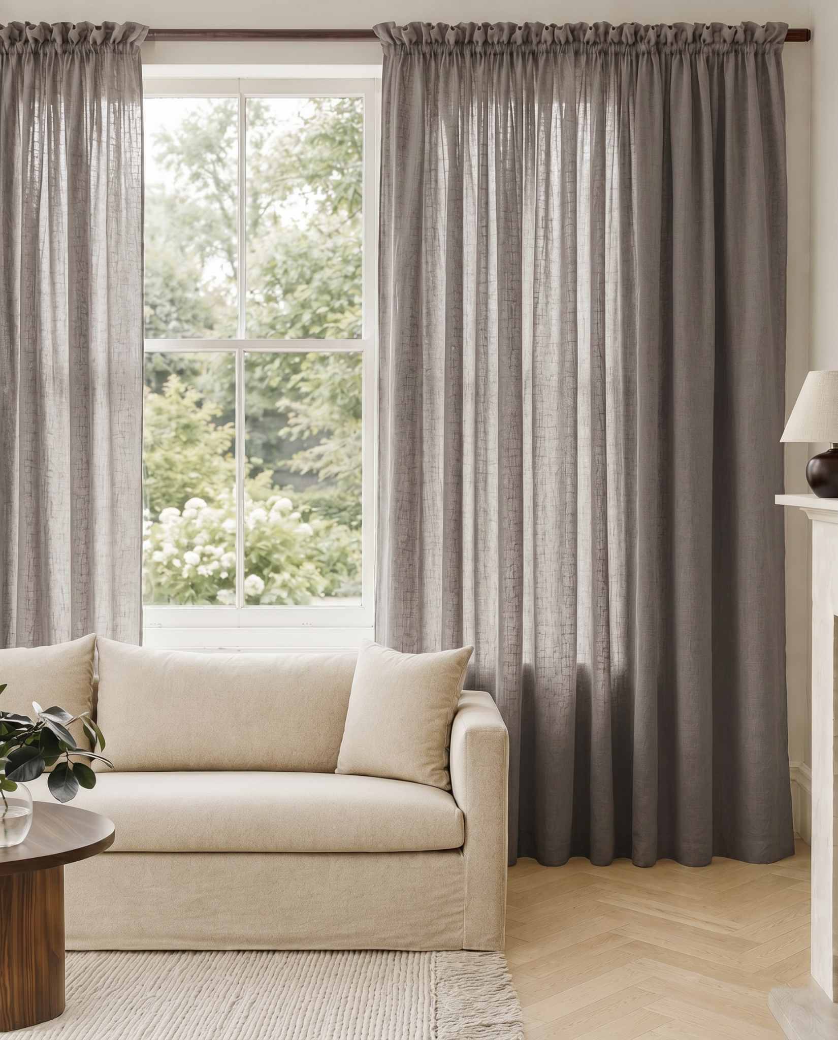 Grey Linen Curtains. Mariana Stone Grey by Ada & Ina