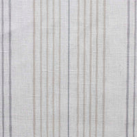 Else Grey Sand WHT - Linen curtain fabric, pale grey & grey stripes