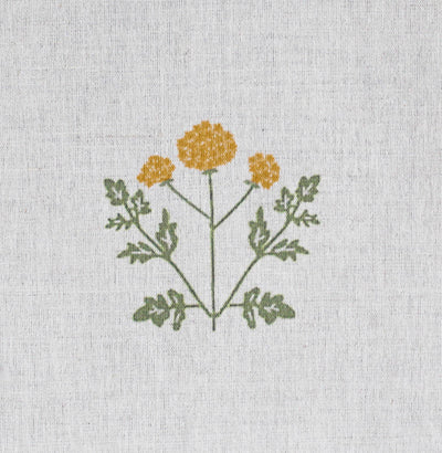 Pernille Honey - Curtain fabric with Yellow botanical print