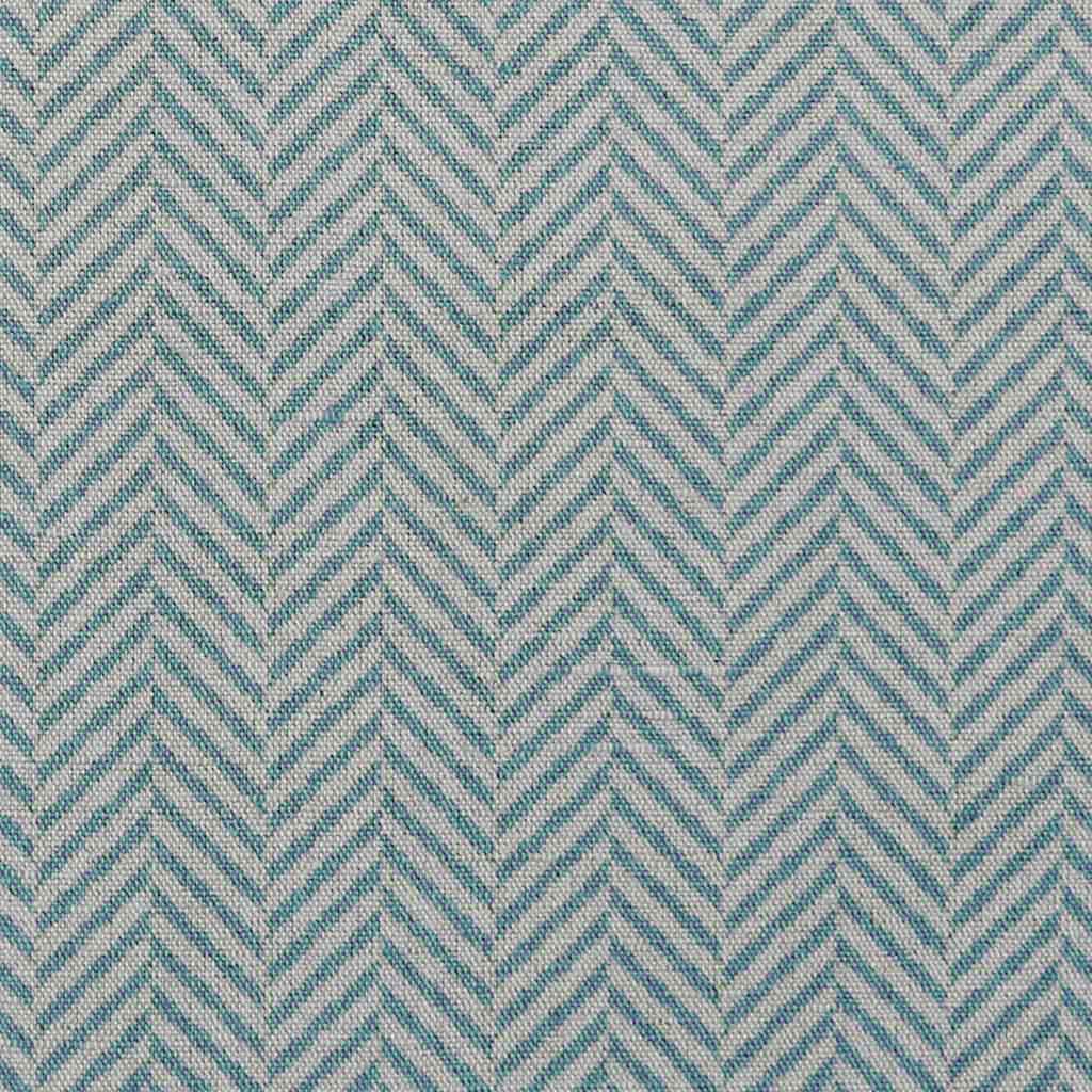 Hugo True Blue - Curtain fabric, abstract blue herringbone pattern
