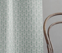 Ilva Dusty Pink - Fabric with Abstract sage green pattern