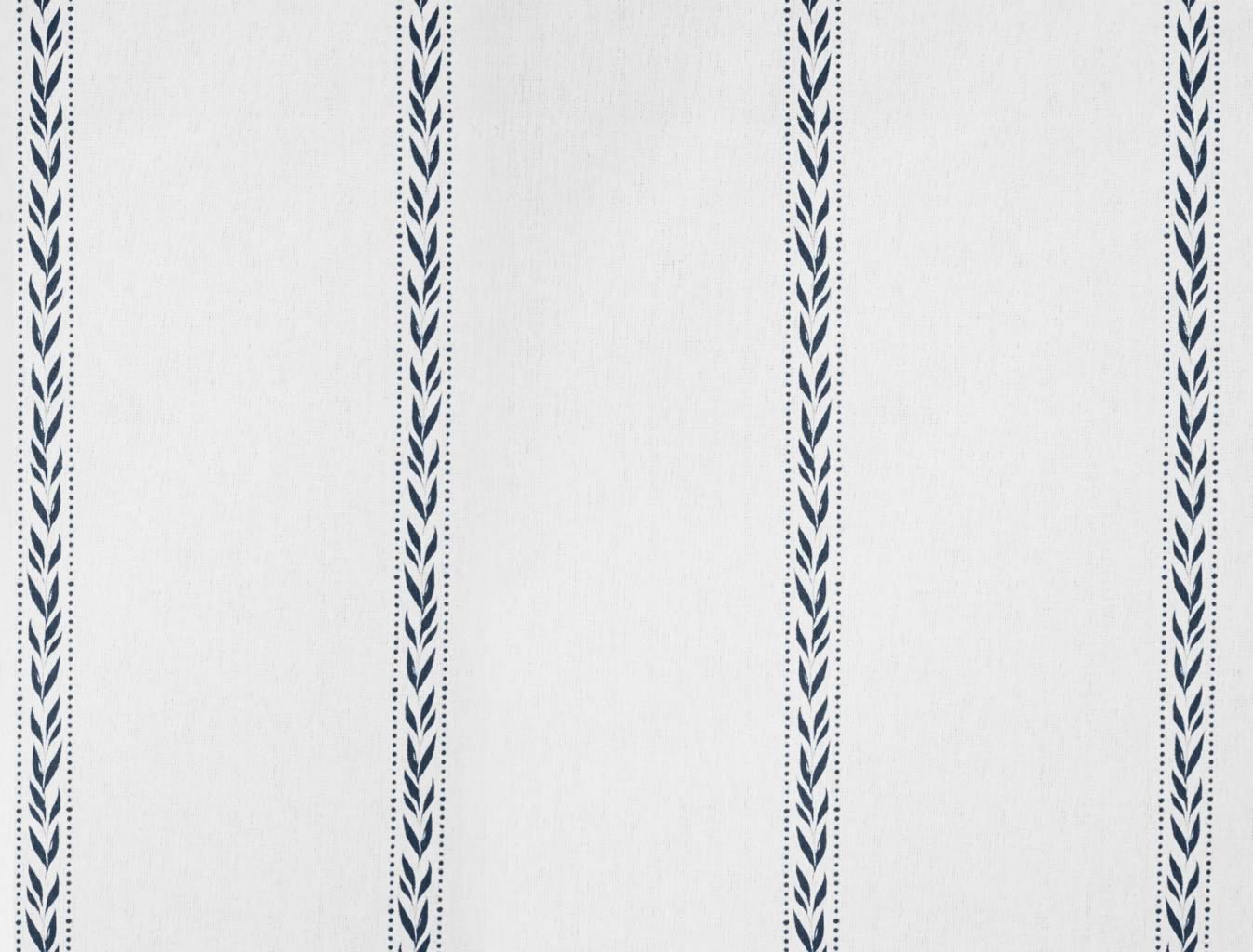 Helena Ink - curtain fabric with Dark Blue striped print