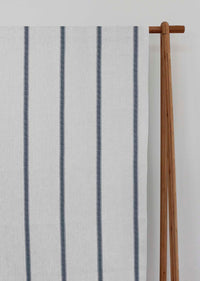 Rune Ink - vertical blue tone striped fabric.