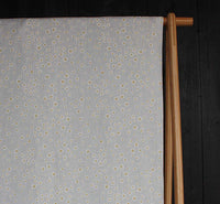 Janika Dijon - Linen Curtain fabric with flower print