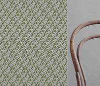Edlyn Khaki - Curtain fabric with Green abstract botanical print