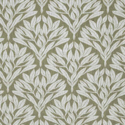 Birna Khaki - Patterned fabric with Green botanical print