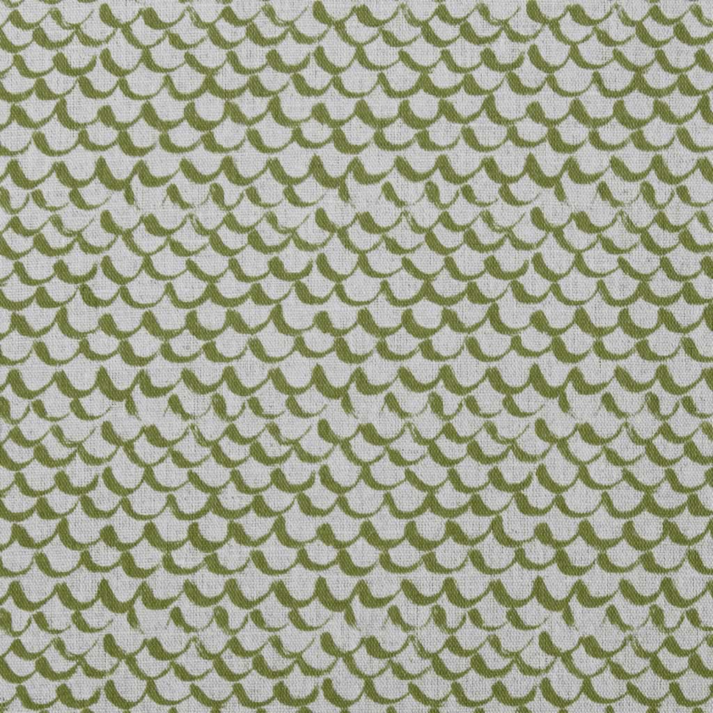 Jenna Khaki - Curtain fabric with Green abstract print