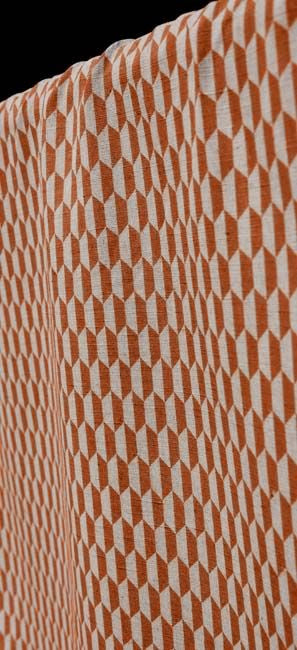 Lana Terracotta - Fabric for curtains, Orange Print
