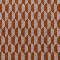 Lana Terracotta - Fabric for curtains, Orange Print