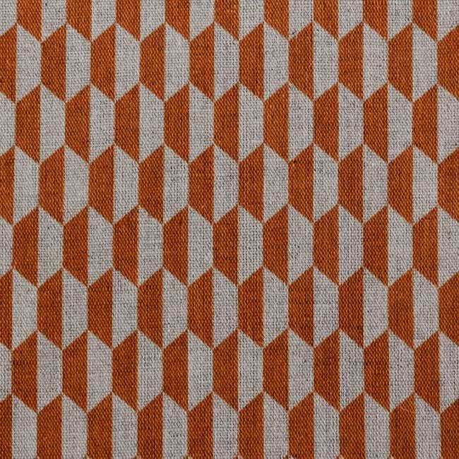 Lana Terracotta - Fabric for curtains, Orange Print