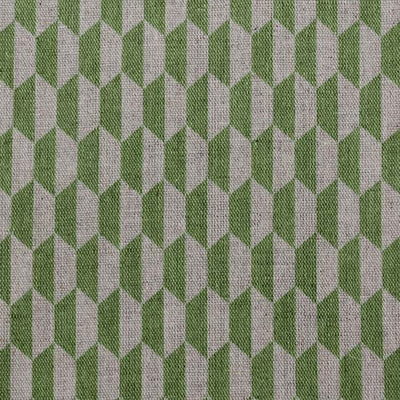 Lana Leaf- Fabric for curtains, Green Print