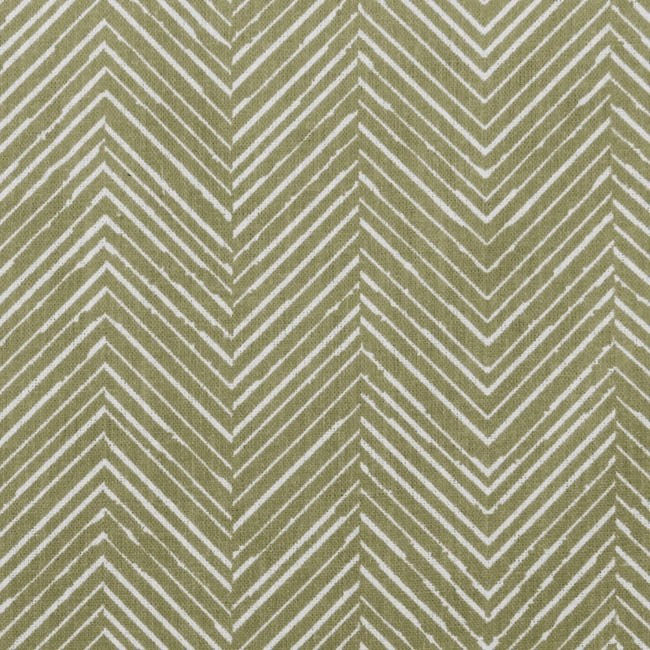 Lulu-Moss - White fabric with Moss Green Print. Abstract Print, Linen Mix