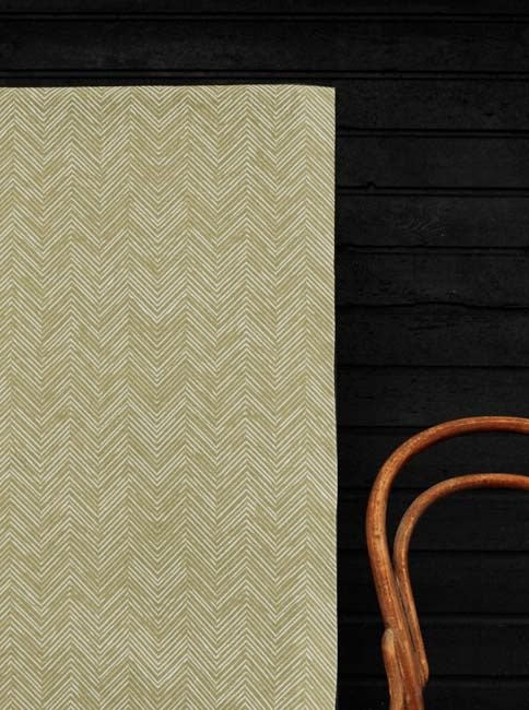 Lulu-Moss - White fabric with Moss Green Print. Abstract Print, Linen Mix