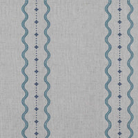 Daphne Marine Blue - Curtain fabric with Blue abstract print