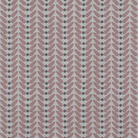Pink Patterned Linen Curtain Fabric - Hulda Dusty Pink - Natural base fabric.