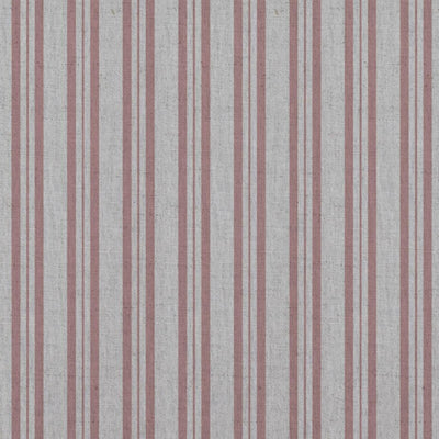 Pink Striped Linen Curtain Fabric - Olga Dusty Pink - Natural base fabric.