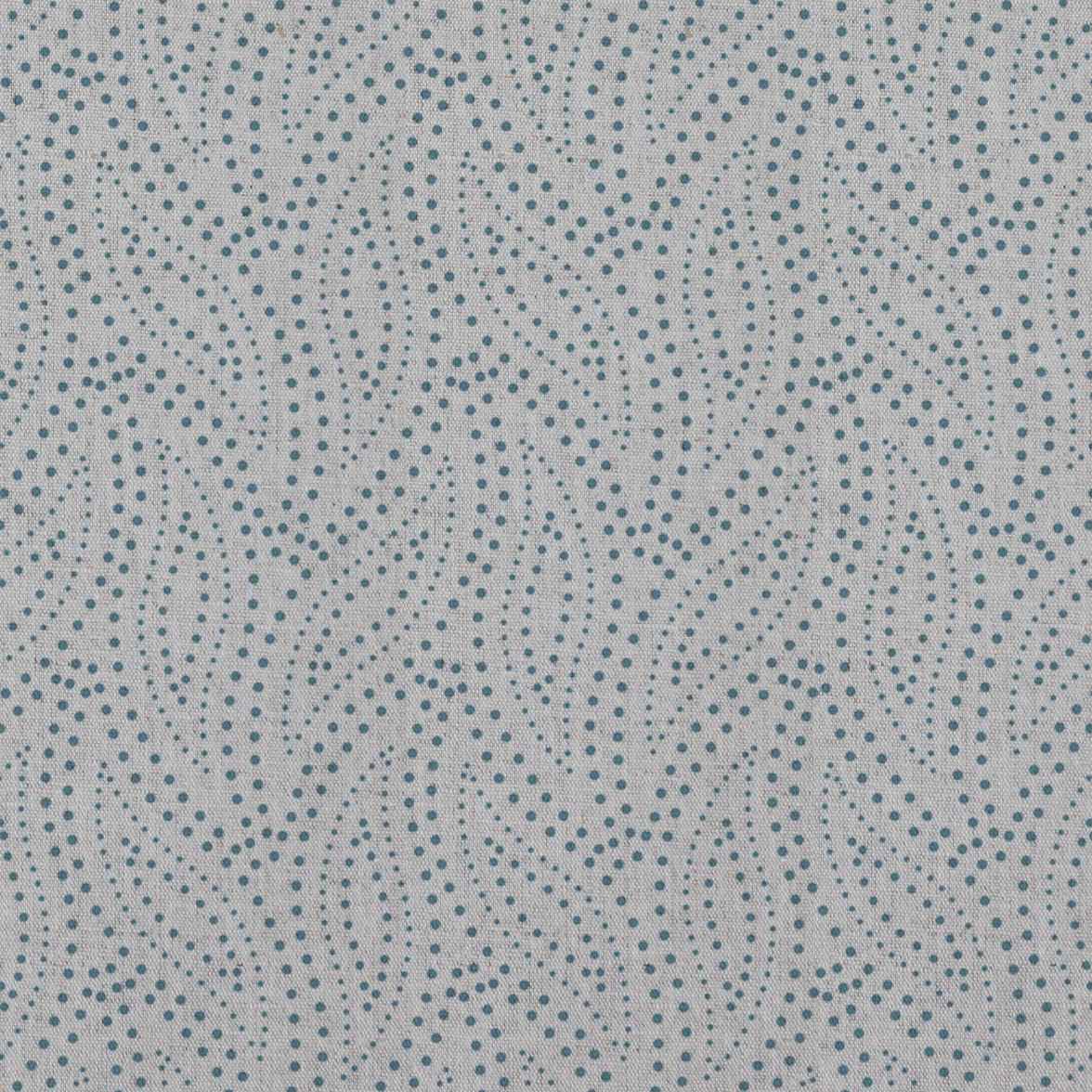 Pia Marine - Curtain fabric, abstract Blue leaf pattern