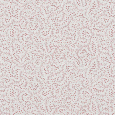 Pink Abstract Linen Curtain Fabric - Freeda Dusty Pink-WHT - White base fabric.