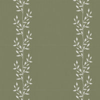 Shena Moss INV - White fabric with botanical Green inverted print