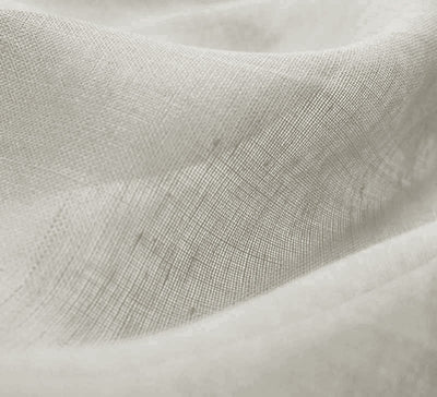 Sheer Linen Fabric for Voile Curtains - Pebble Colour