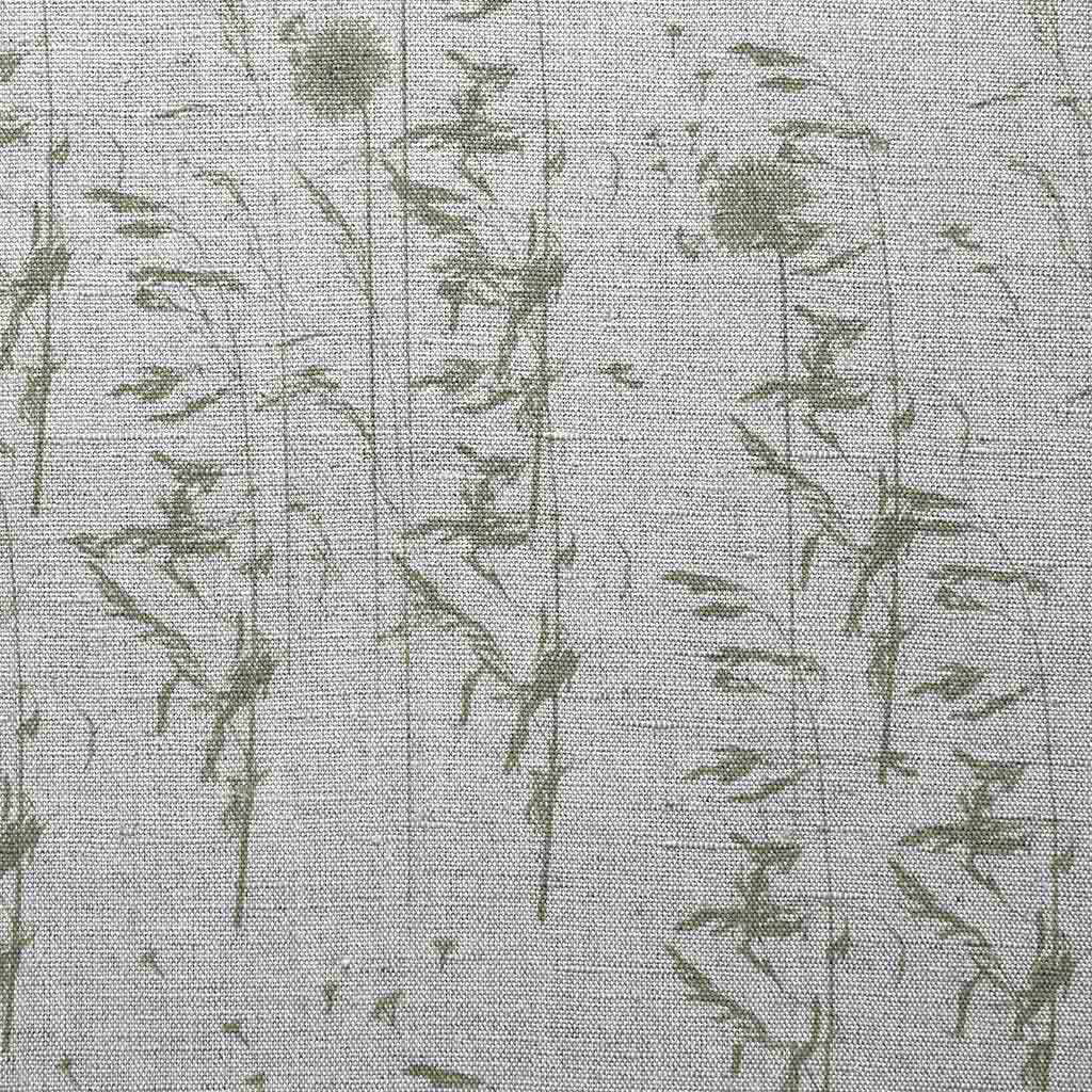 Breeze Moss - Curtain fabric with Green botanical pattern