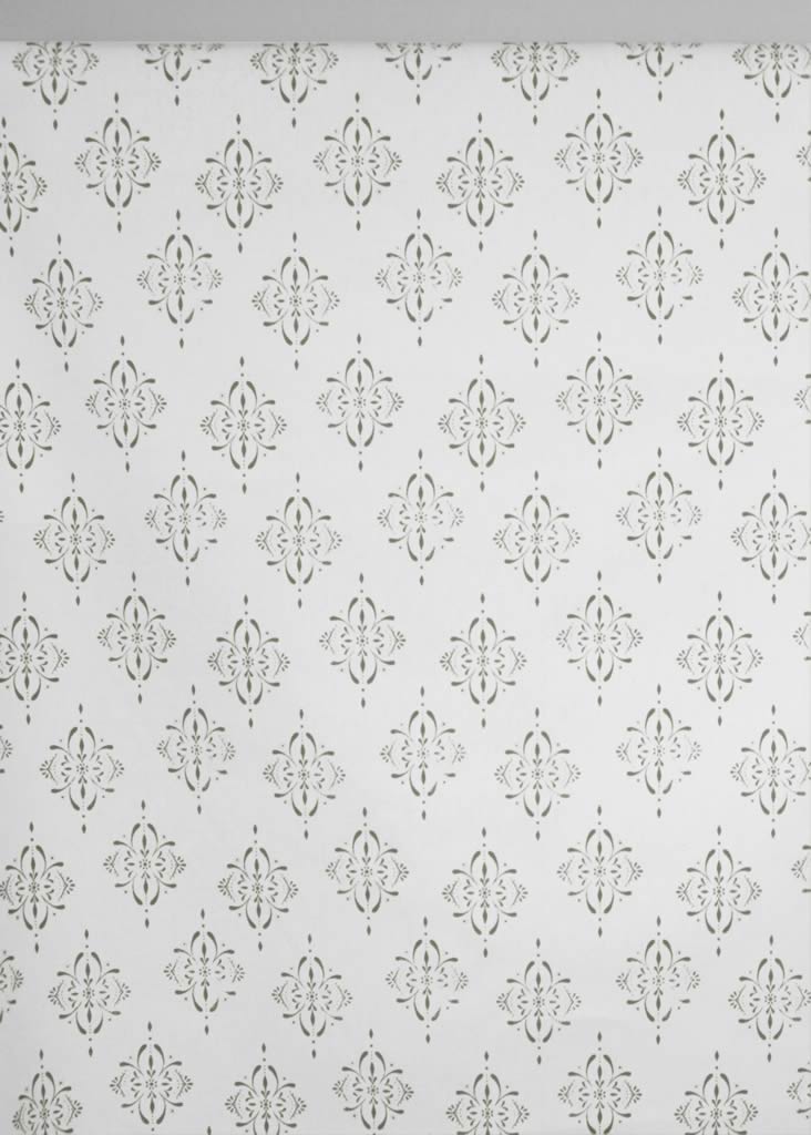 Britt Moss - curtain fabric with Green abstract print