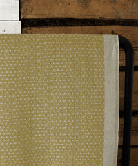 Saana Mustard - Curtain fabric, abstract Yellow geometric pattern