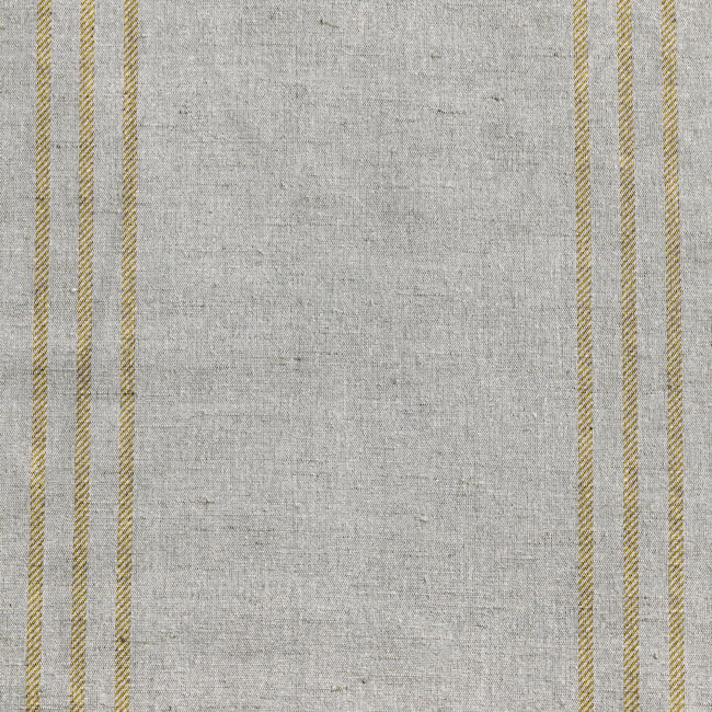 Telma Mustard - Linen Cotton fabric with Yellow stripes
