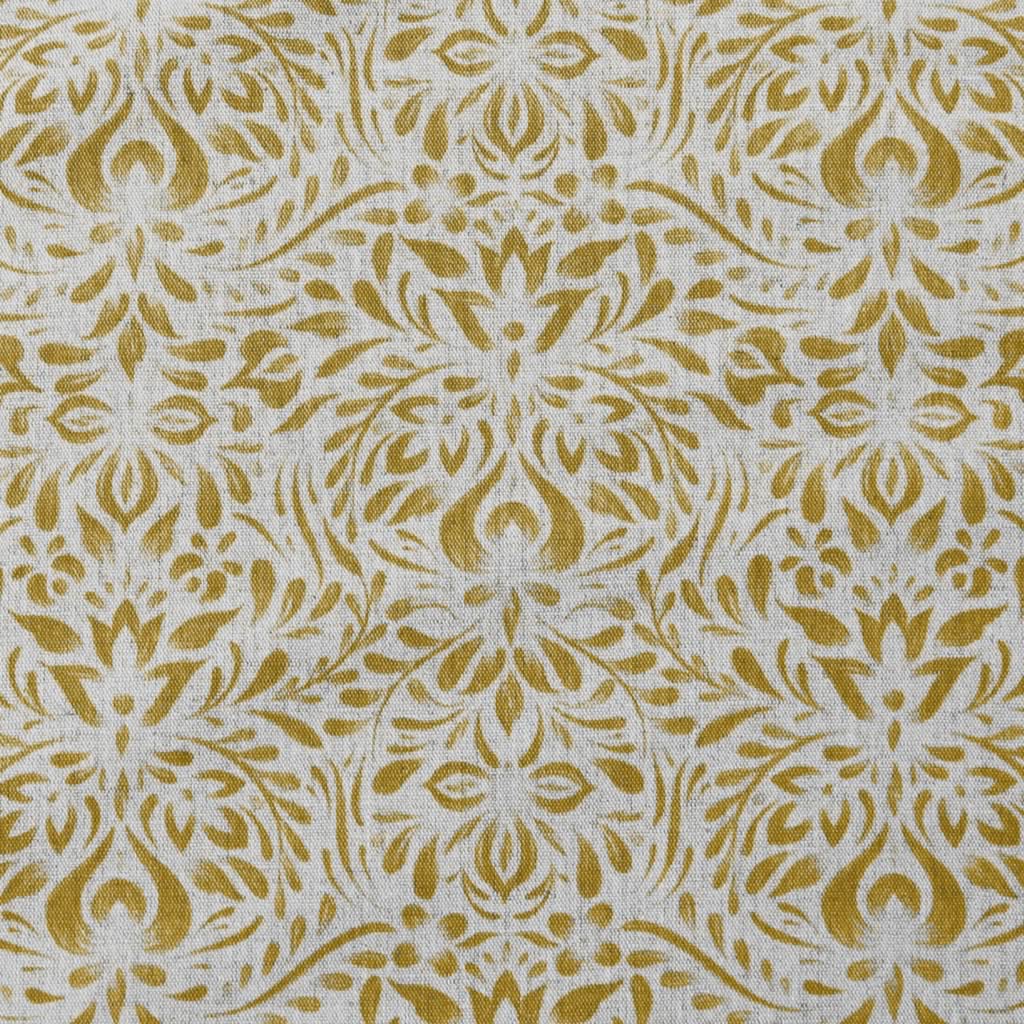 Jasmi Mustard - Curtain fabric with Yellow abstract print