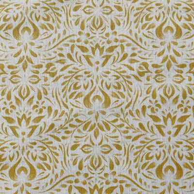 Jasmi Mustard - Curtain fabric with Yellow abstract print