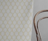 Sara-NAT Mustard - Curtain fabric with Yellow abstract print
