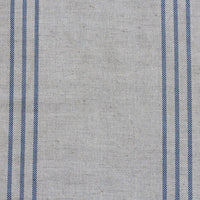 Telma Night Blue - Dark Blue stripes printed on Linen Cotton fabric