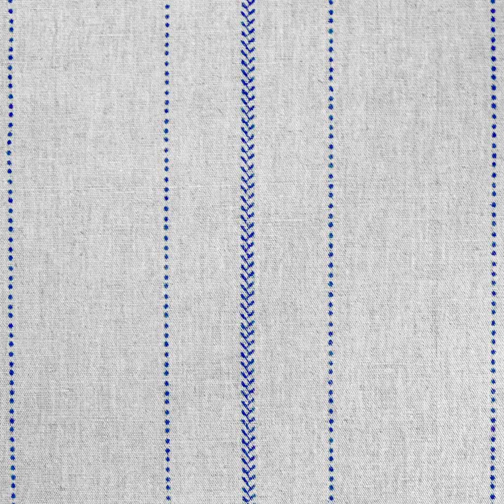 Inari Night Blue - Curtain fabric with Blue striped print