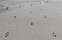 Asli Noir - Natural fabric with classical Black pattern