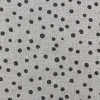 Dottie Noir - Dotted curtain fabric with Black dots