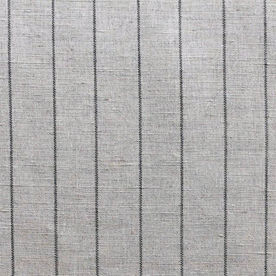 Solveig Noir- Curtain fabric with black stripes