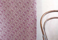 Nora Wine - Curtain fabric with Red paisley print