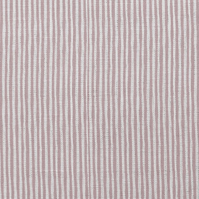 Maisa Peony - Linen curtain fabric, Pink stripes