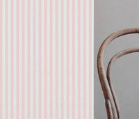 Liliana Peony-WHT - white fabric with pink striped pattern