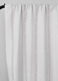 Helena Peony - curtain fabric with Pink striped print